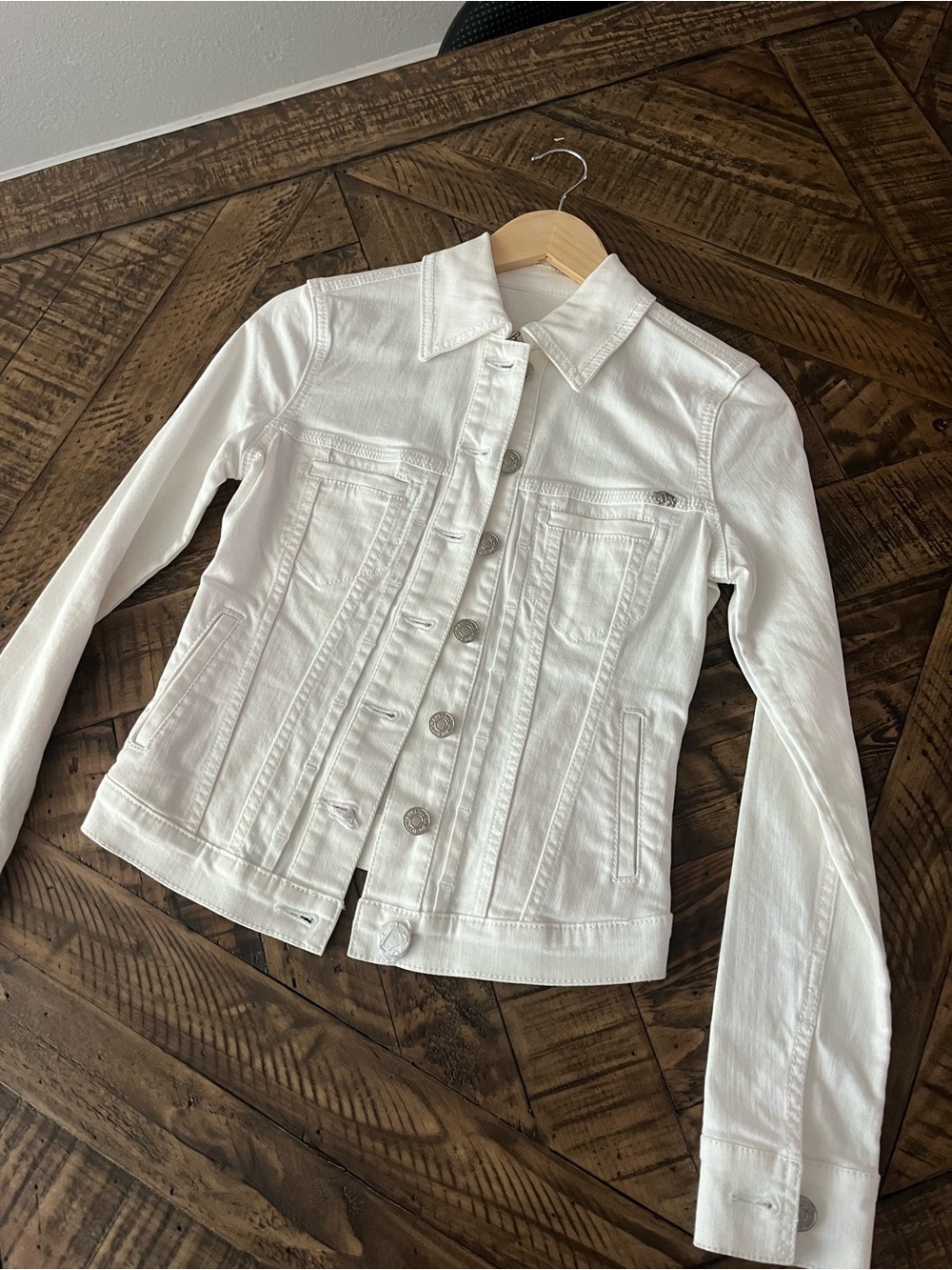 Buffalo David Bitton White Denim Jean Jacket